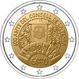 2 euro coin 600 Years of the General Council | Andorra 2019