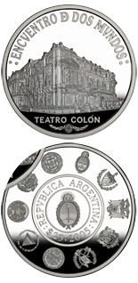 25 peso coin Architecture and monuments - The Colón Theater Building | Argentina 2005