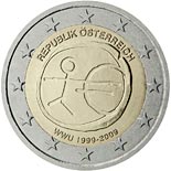 2 euro coin 10th Anniversary of the Introduction of the Euro | Austria 2009