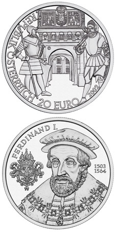 Image of 20 euro coin - Renaissance Ferdinand I. | Austria 2002