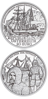 20 euro coin Admiral Tegetthoff-The Polar Expedition | Austria 2005