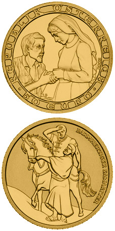 Image of 50 euro coin - Christian Charity | Austria 2003