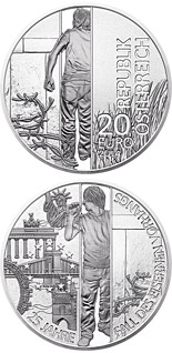 20 euro coin 25th Anniversary of the Fall of the Iron Curtain | Austria 2014