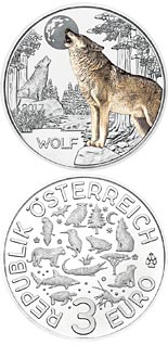 3 euro coin The Wolf | Austria 2017