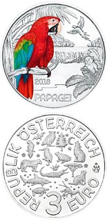 3 euro coin The Parrot | Austria 2018