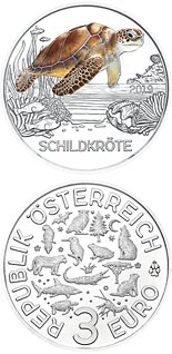 3 euro coin The Turtle | Austria 2019