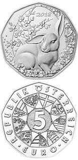 5 euro coin The Easter Bunny | Austria 2018