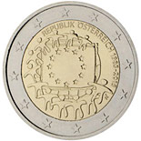 2 euro coin The 30th anniversary of the EU flag | Austria 2015