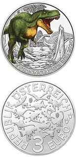 3 euro coin Tyrannosaurus Rex –
the Longest Teeth | Austria 2020