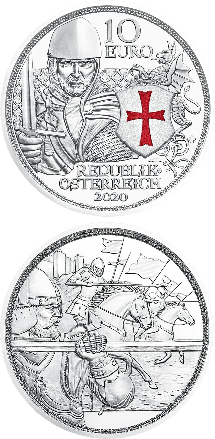 Image of 10 euro coin - Courage | Austria 2020.  The Silver coin is of Proof, BU, UNC quality.