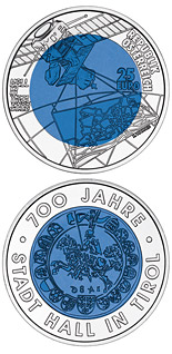 25 euro coin 700 Years City of Hall in Tyrol | Austria 2003