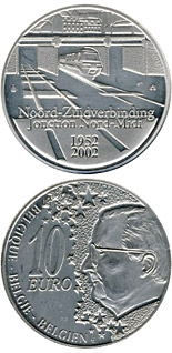 10 euro coin 50 years North South Connection in Brussels | Belgium 2002