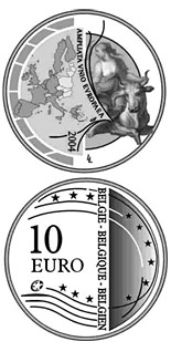 10 euro coin Enlargement of the European Union | Belgium 2004