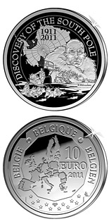 10 euro coin Discovery of the South Pole | Belgium 2011