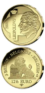 Image of 12.5 euro coin - Leopold I. | Belgium 2006.  The Gold coin is of Proof quality.