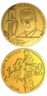 50 euro coin 70. birthday of Albert II. | Belgium 2004