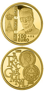 100 euro coin 200 years French franc - Franc Germinal | Belgium 2003