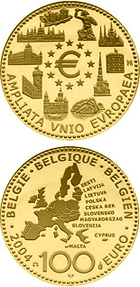100 euro coin Enlargement of the European Union | Belgium 2004