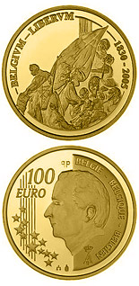 100 euro coin 175 years Independence | Belgium 2005
