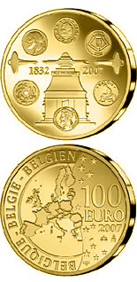 100 euro coin 175 years Coinage | Belgium 2007