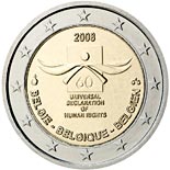 2 euro coin 60th anniversary of the Universal Declaration of Human Rights | Belgium 2008