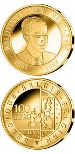 100 euro coin 20th Aniversary of the Death of King Boudewijn | Belgium 2013