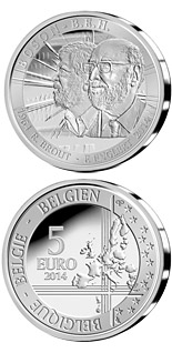 5 euro coin The Higgs boson | Belgium 2014