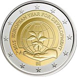 2 euro coin The European Year for Development | Belgium 2015
