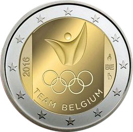 Image of 2 euro coin - Olympic Games - Rio 2016 | Belgium 2016