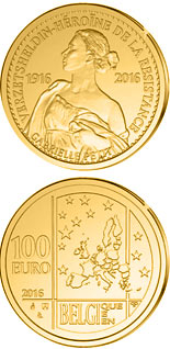 100 euro coin 100th Anniversary of the Execution of Gabrielle Petit | Belgium 2016