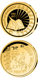 25 euro coin 25 years Maastricht contract | Belgium 2017