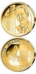 100 euro coin 25 years of death King Baudouin | Belgium 2018