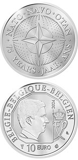 10 euro coin NATO 75 Years | Belgium 2024