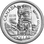 1 dollar coin The founding of British Columbia | Canada 1958