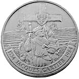 1 dollar coin Jacques Cartier on the Gaspé | Canada 1984