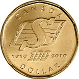 1 dollar coin 100th anniversary of the Saskatchewan Roughriders | Canada 2010