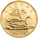 1 dollar coin Trumpeter Swan | Canada 2007