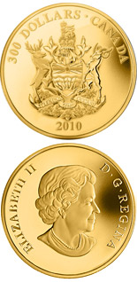 300 dollar coin British Columbia Coat of Arms | Canada 2010