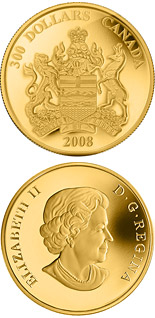 300 dollar coin Alberta Provincial Coat of Arms | Canada 2008