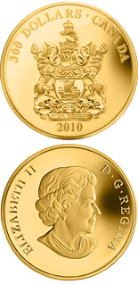 300 dollar coin New Brunswick Coat of Arms | Canada 2010