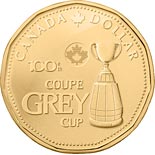 1 dollar coin 100th Grey Cup | Canada 2012
