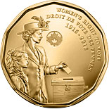 1 dollar coin 100th Anniversary of Women's Right to Vote | Canada 2016