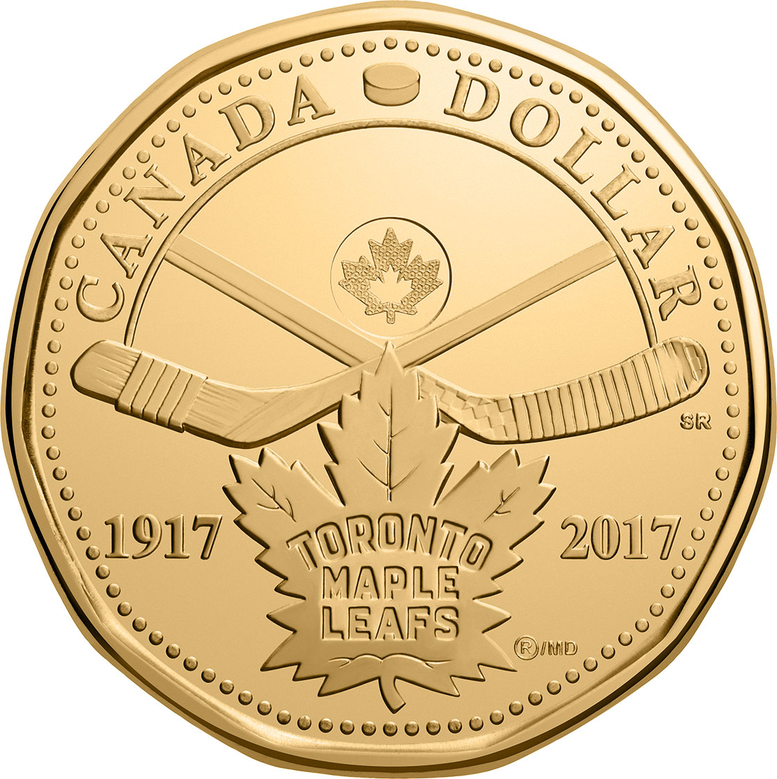Image of 1 dollar coin - 100 years of the Toronto Maple Leafs | Canada 2017