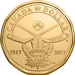 1 dollar coin 100 years of the Toronto Maple Leafs | Canada 2017