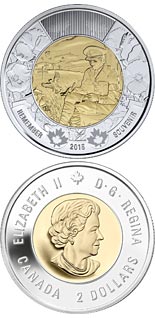 2 dollar coin 100th anniversary of the In Flanders Fields poem | Canada 2015