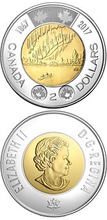 2 dollar coin 150th anniversary of the Confederation of Canada | Canada 2017