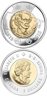 2 dollar coin 200th anniversary of the birth of Sir John A. Macdonald | Canada 2015