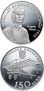 150 kuna coin 100th Anniversary of Aviation in Croatia | Croatia 2010