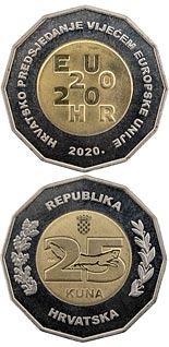 25 kuna coin Croatian Presidency of the Council of the European Union 2020 | Croatia 2020