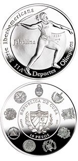 10 peso coin The Olympic Games – Javelin throwing | Cuba 2007